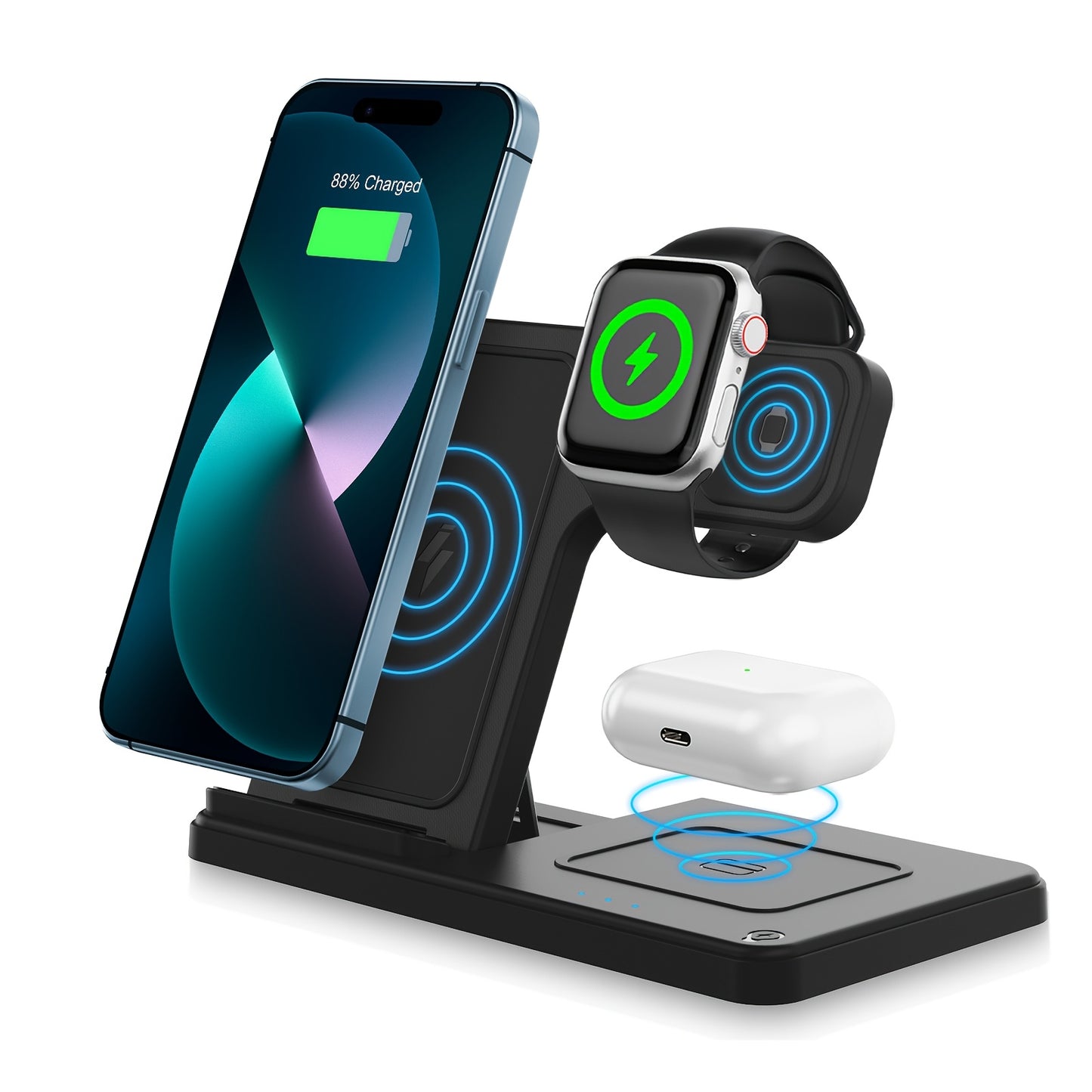 Wireless Charging Station 3 In 1 Standard 15W Fast