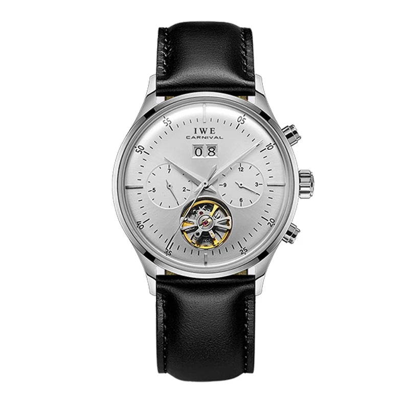 Montre Homme Luxury Brand Watches for Men Automatic Self Winding Mens Watch Leather Date Waterproof Men Mechanical Wristwatches