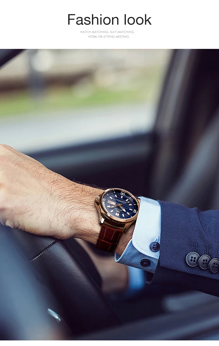 The new AILANG Relogio Masculino automatic mechanical men's watch fashion leather sports watch luxury brand men's watch