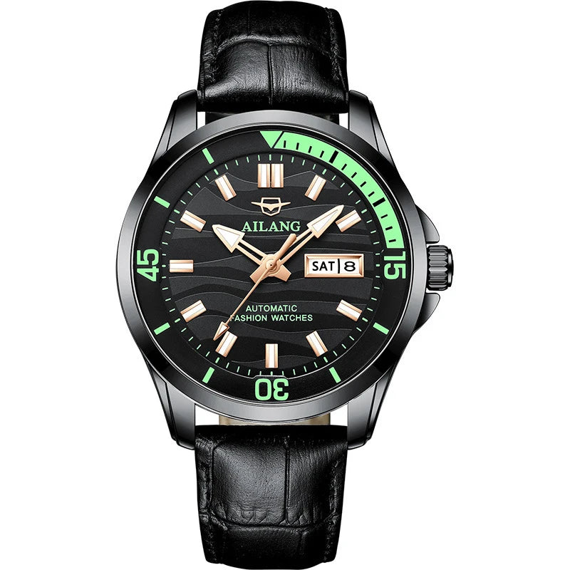 The new AILANG Relogio Masculino automatic mechanical men's watch fashion leather sports watch luxury brand men's watch