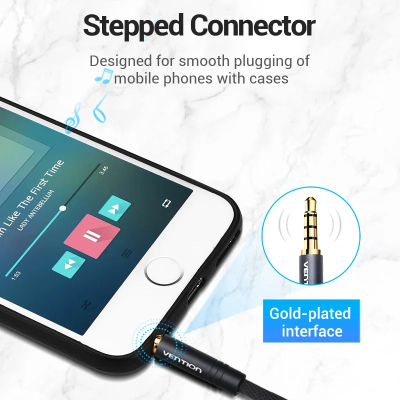 3.5mm Male To Female Splitter 2 Audio Headphone Y Cable Adapter AUX Plug