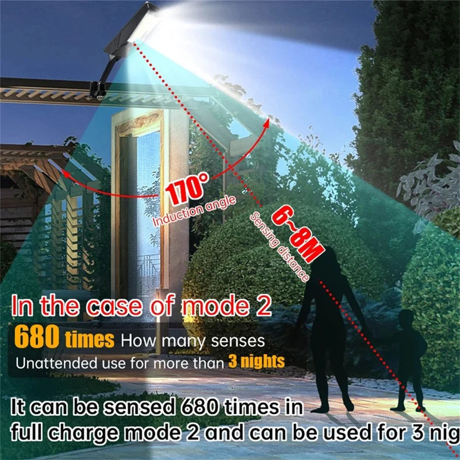 LED Solar Lights for Outside,Led Wall Light Motion Sensor with Remote Control, 3 Modes Solar Flood Lamp Outdoor for Yard,Garden