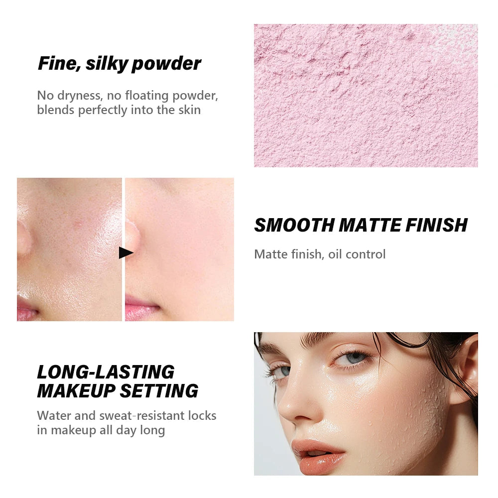 Loose powder makeup Loose Baking&Setting Powder Matte Waterproof Long Lasting Oil Control 4 Colors Loose Powder Makeup Cosmetics