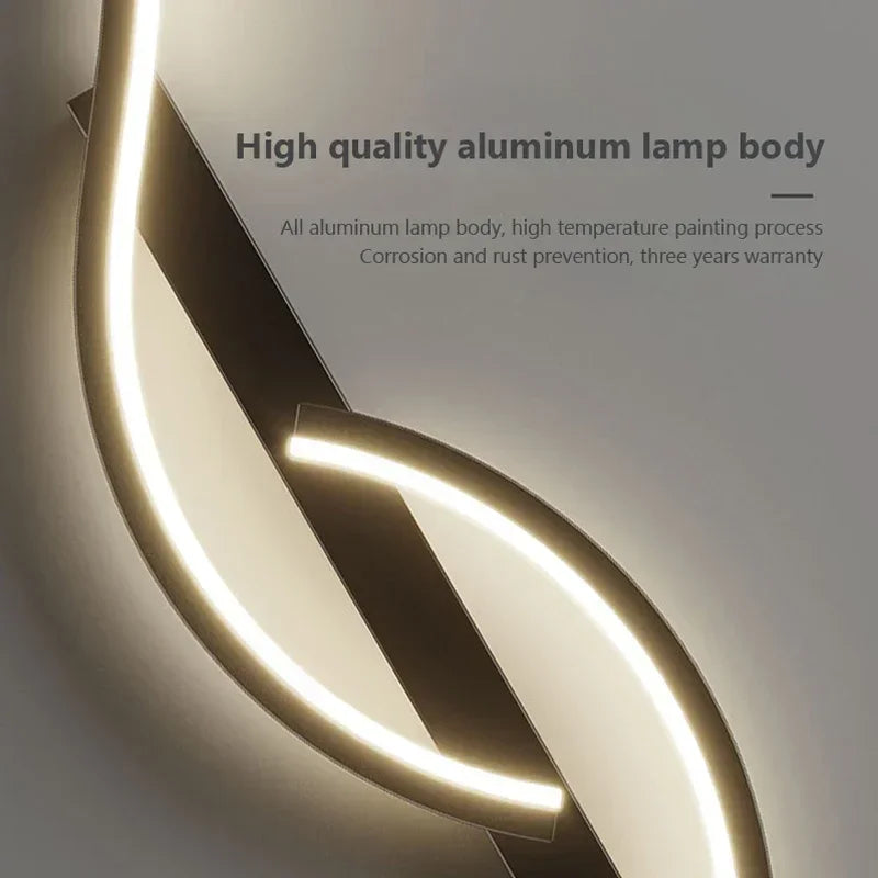 LED Wall Lamp 60/80/100CM Smart Remote Control Adjustable Color Temperature Brightness Bedroom Bedside Living Room Wall Sconces