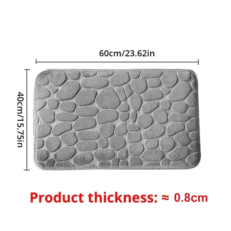 embossed fiber carpet, bathroom living room anti slip mat, pebble floor mat, household items