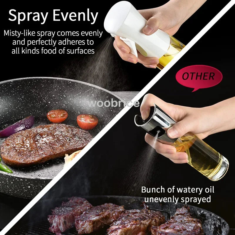Oil Spray for Kitchen Oil Nebulizer Dispenser Spray Oil Sprayer Airfryer BBQ Camping Olive Oil Diffuser Cooking