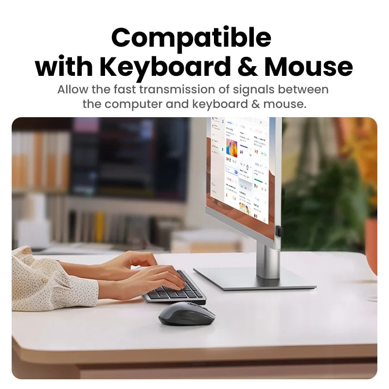 USB Bluetooth Dongle Adapter Bluetooth 5.4 Adapter Bluetooth Receiver & Transmitter for Bluetooth Keyboard/Mouse/Headphone/Speak