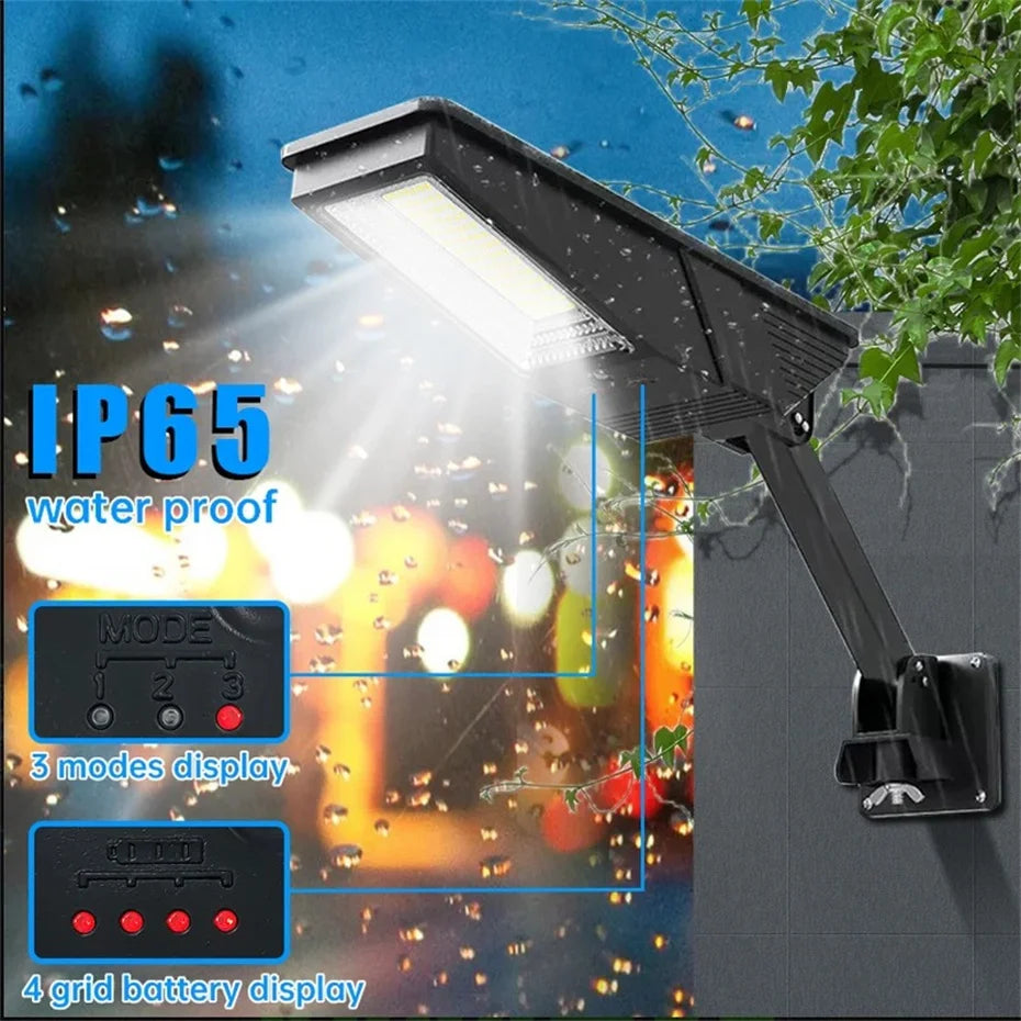 LED Solar Lights for Outside,Led Wall Light Motion Sensor with Remote Control, 3 Modes Solar Flood Lamp Outdoor for Yard,Garden