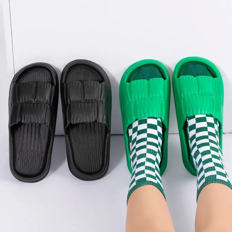Women Soft Sole Cloud Slippers Thick Platform Indoor Outdoor Sandals EVA Non Slip Flip Flops Non Slip Flip Flops Slippers