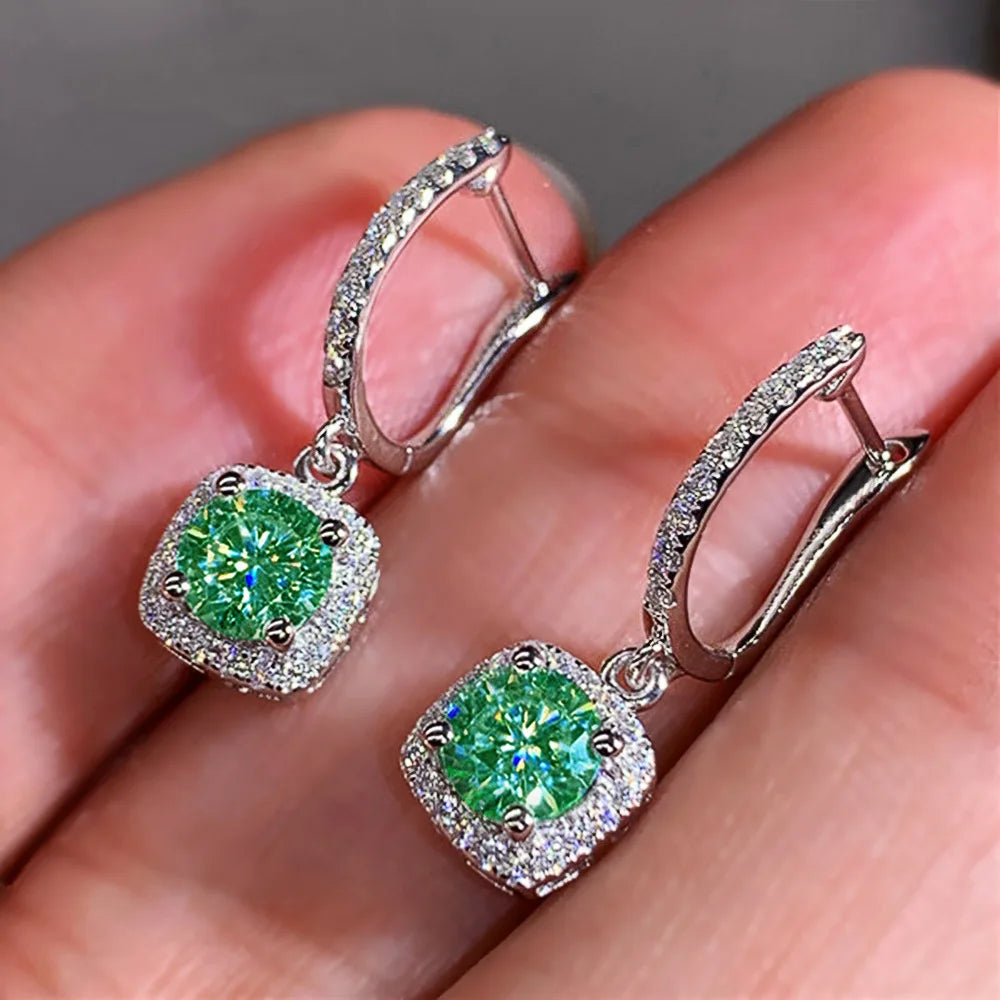 Lihong Full Paved Crystal CZ Hoop Earrings for Women Dazzling Accessories Wedding Party Delicate Birthday Gift Statement Jewelry