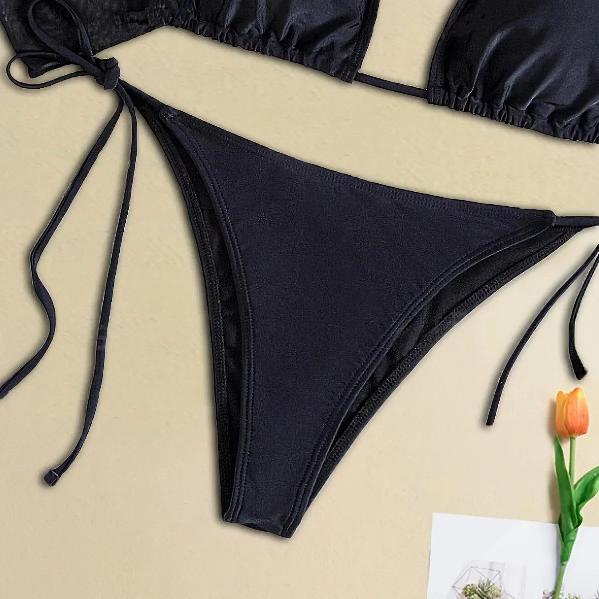 Sexy Bikini Design Knot Girl Swimsuit Sensual Strap Bikini Set Women's Fashionable Chinese Brand AE Stock Origin China