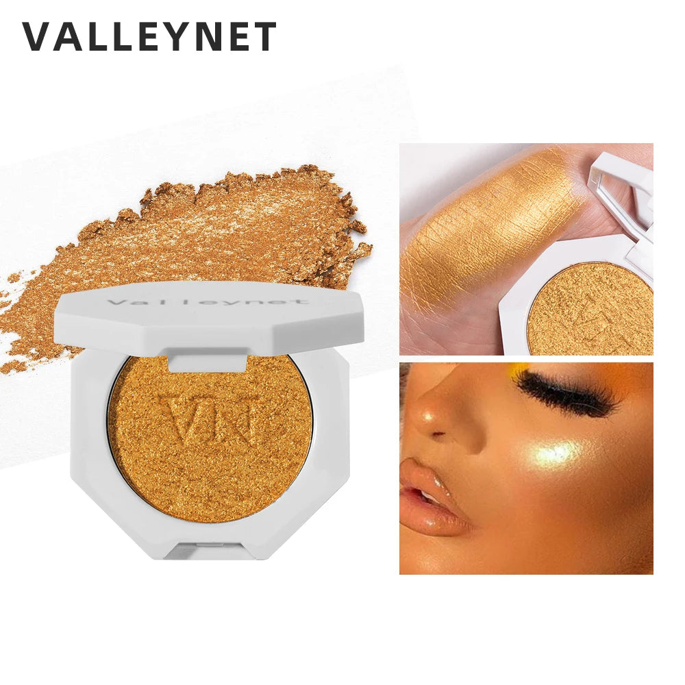 3 Color Highlighter Shimmer Waterproof Long-lasting Champagne Color Highlighter Powder Texture Brightening Facial Contours
