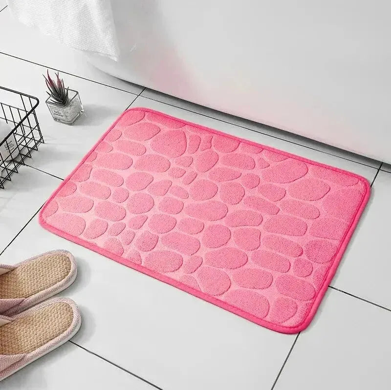 embossed fiber carpet, bathroom living room anti slip mat, pebble floor mat, household items