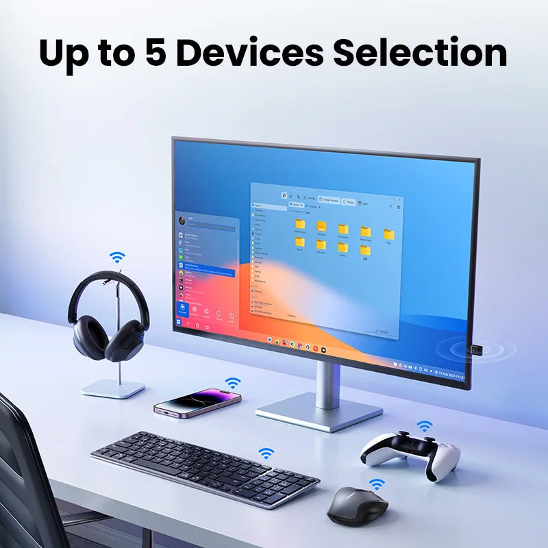 USB Bluetooth Dongle Adapter Bluetooth 5.4 Adapter Bluetooth Receiver & Transmitter for Bluetooth Keyboard/Mouse/Headphone/Speak