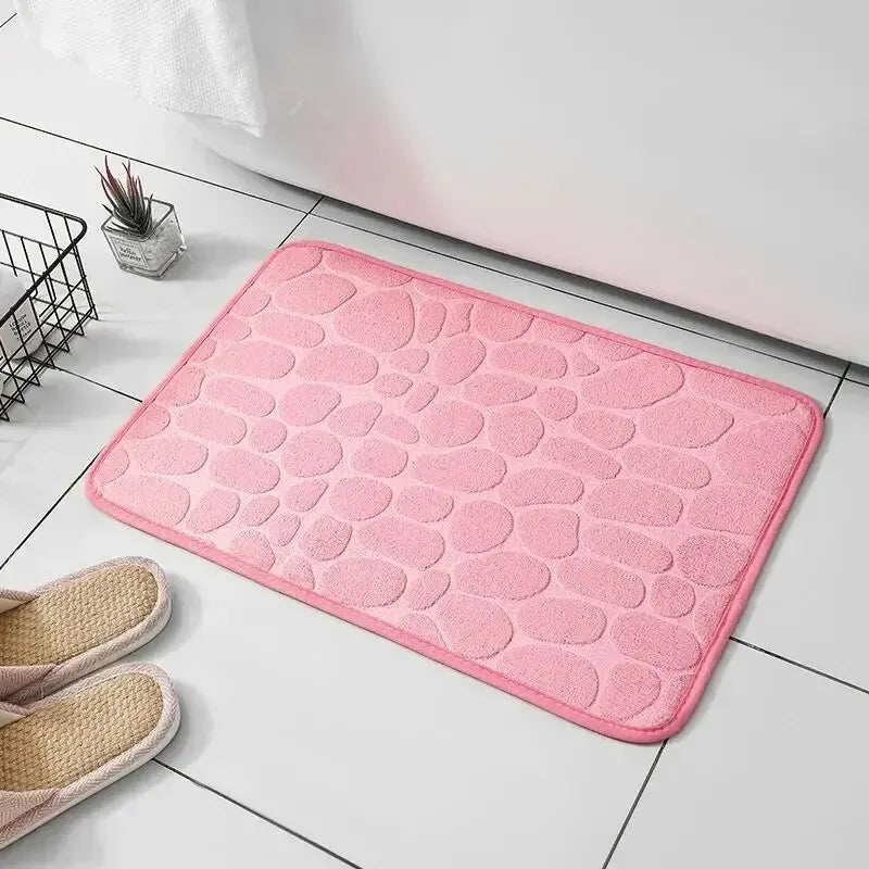 embossed fiber carpet, bathroom living room anti slip mat, pebble floor mat, household items