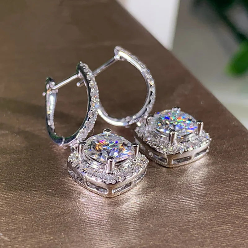 Lihong Full Paved Crystal CZ Hoop Earrings for Women Dazzling Accessories Wedding Party Delicate Birthday Gift Statement Jewelry