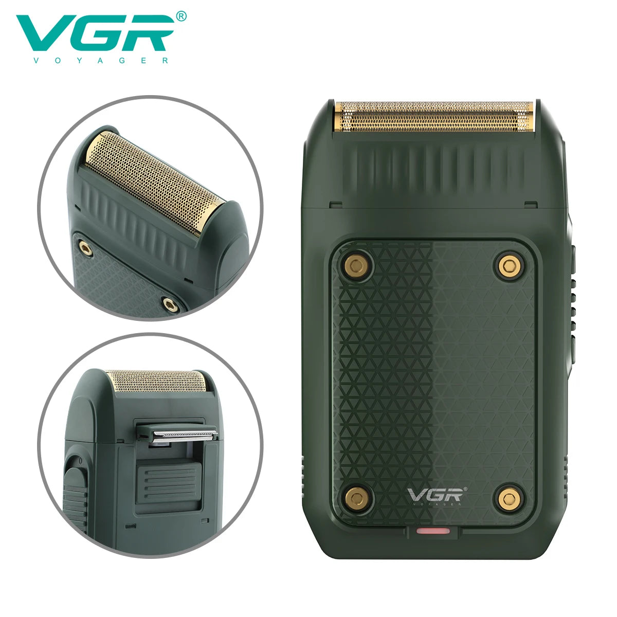 VGR Razor Electric Shaver Professional Hair Trimmer Rechargeable Razors Portable Beard Trimmer Mini Hair Shaver for Men