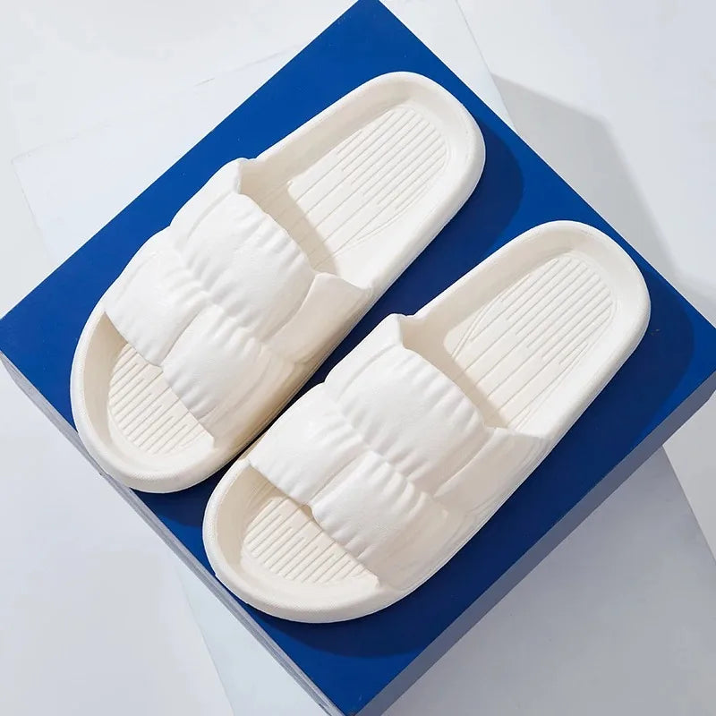Women Soft Sole Cloud Slippers Thick Platform Indoor Outdoor Sandals EVA Non Slip Flip Flops Non Slip Flip Flops Slippers