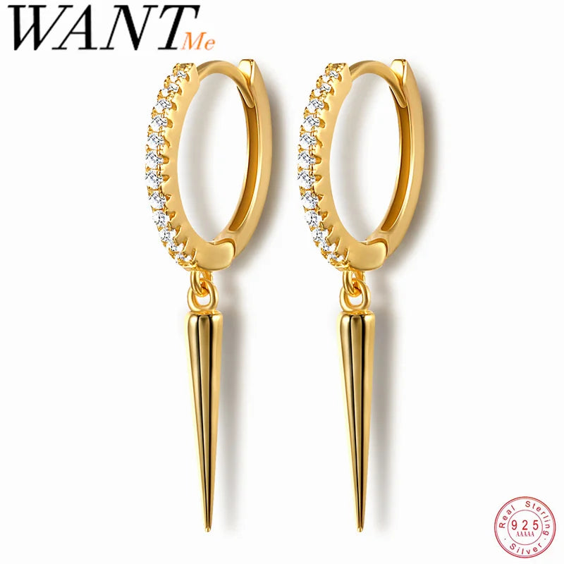 Eli Spike Drop Eternity Huggie Hoop Earrings