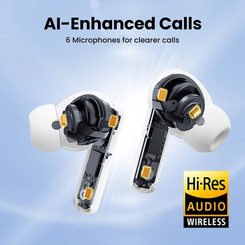 HiTune ANC TWS Wireless Earbuds Active Noise Cancellation Hi-Res LDAC Bluetooth Earphones for iPhone 15 Pro Max
