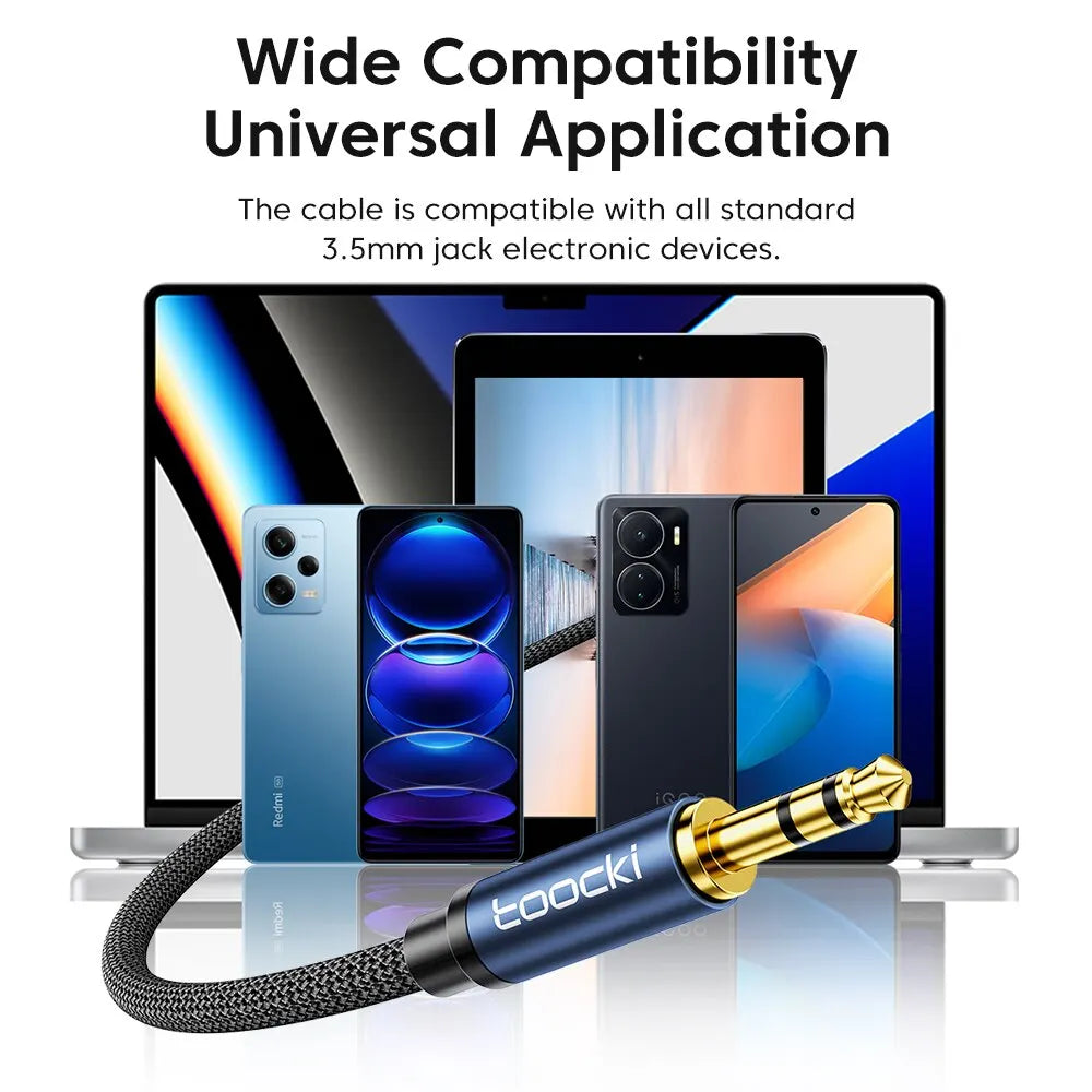 Male Aux Cable Audio for iPhone Computer Headphones PC Laptop