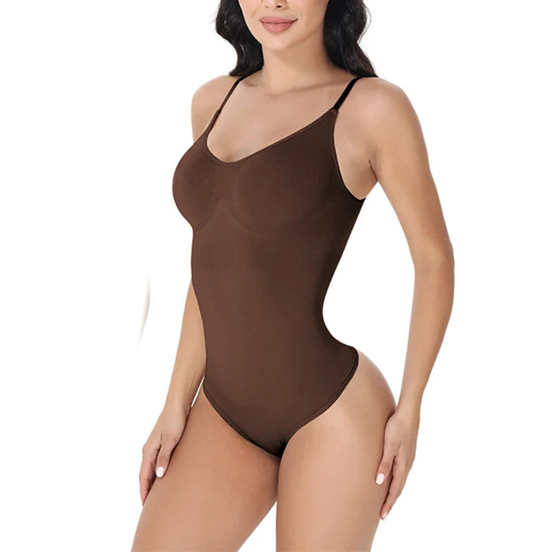 Low Back Bodysuits Shapewear for Women Open Crotch Body Shaper Seamless Tummy Control Push Up Corset Tank Top Backless Underwear