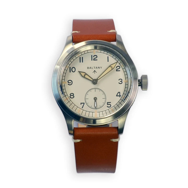 Baltany New Men's Quartz Watch VD78 Retro 39mm Luminous S2032 Sapphire Crystal Stainless Steel100M Waterproof Reloj Hombre