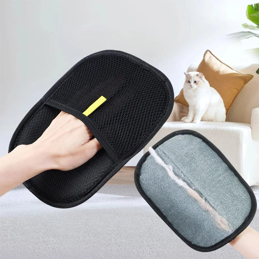 Pet Electrostatic Hair Removal Gloves Cat Grooming Gloves Pet Hair Remover Mitt Static Removal Glove for Clothes Sofa Carpet
