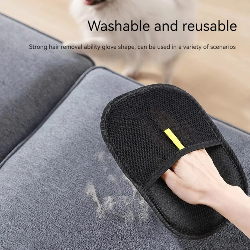 Pet Electrostatic Hair Removal Gloves Cat Grooming Gloves Pet Hair Remover Mitt Static Removal Glove for Clothes Sofa Carpet