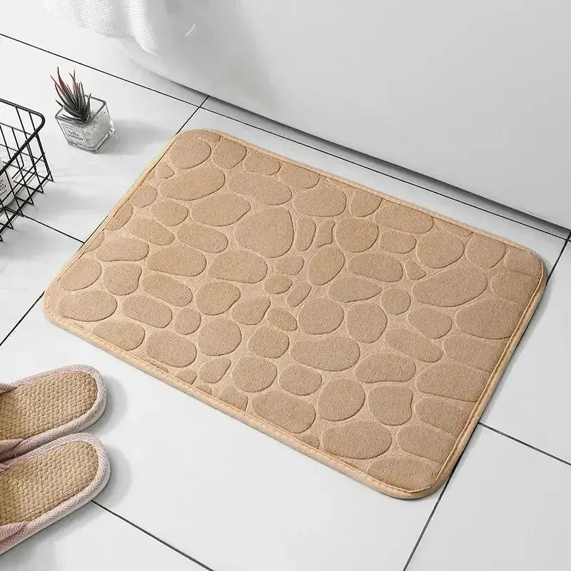 embossed fiber carpet, bathroom living room anti slip mat, pebble floor mat, household items