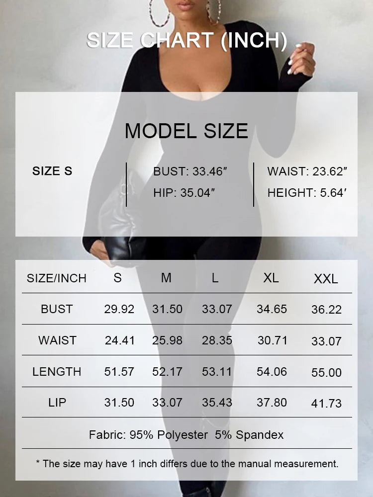 II Women's Rompers Long Sleeve Solid Skinny Bodycon Jumpsuits Fashion Sports Fitness Casual Activity Streetwear Overalls