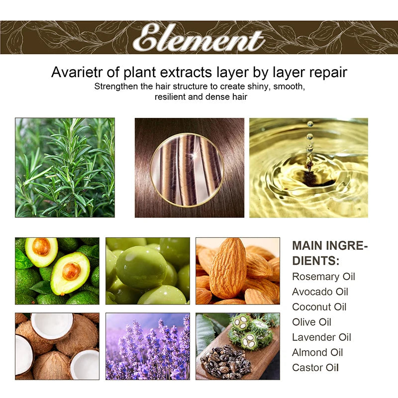 60ml Rosemary Dense Hair Essential Oil Repairs Hair Damage Prevent Hair Loss Soften Hair Strengthen Hair Roots Nourishe Hair Oil