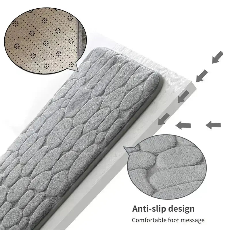 embossed fiber carpet, bathroom living room anti slip mat, pebble floor mat, household items