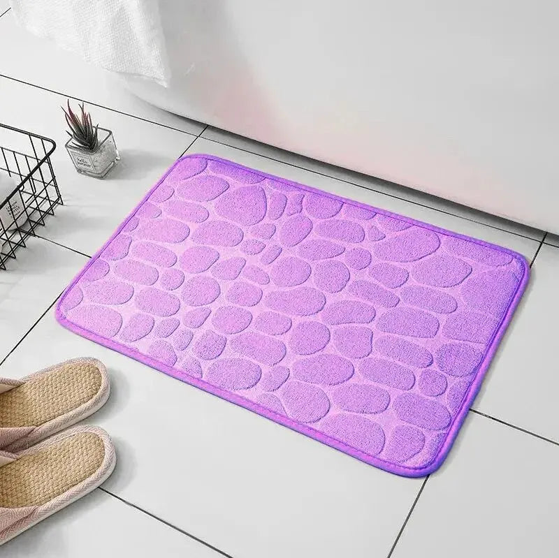 embossed fiber carpet, bathroom living room anti slip mat, pebble floor mat, household items