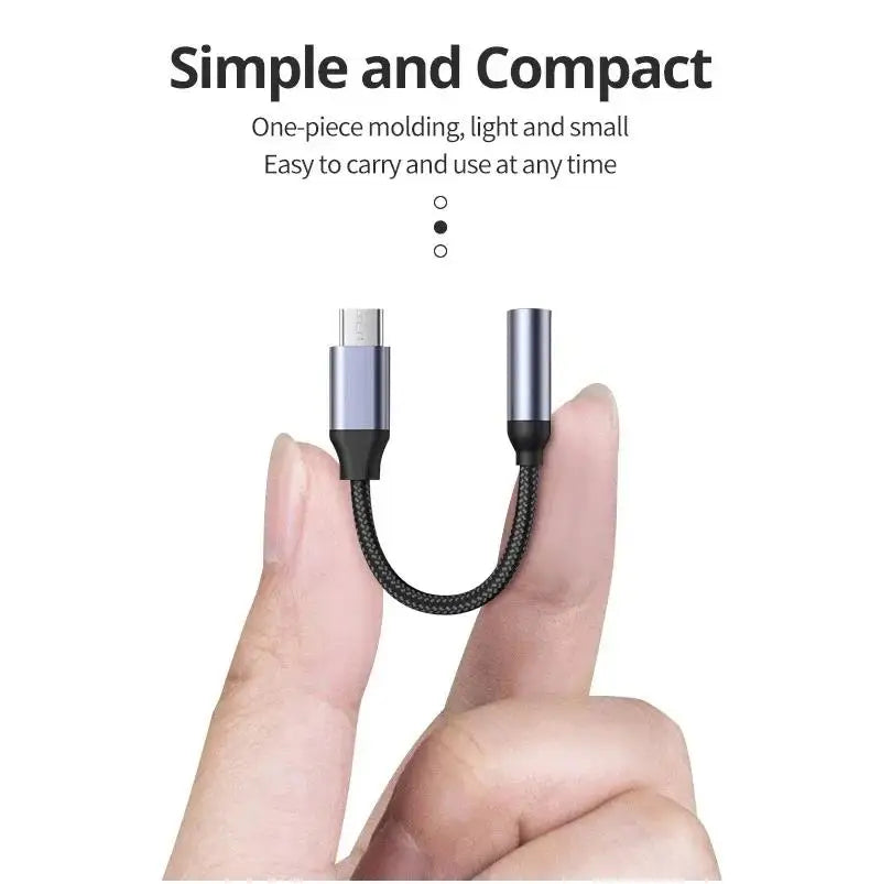 USB Type C to 3.5mm Earphone Adapter Converter Jack AUX Cable Headphone Adapter 3.5 Audio Cable for iPhone 15 Serie Mobile Phone