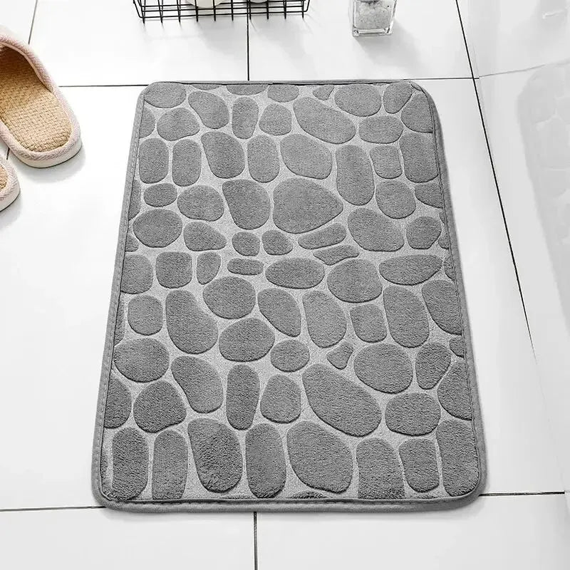 embossed fiber carpet, bathroom living room anti slip mat, pebble floor mat, household items