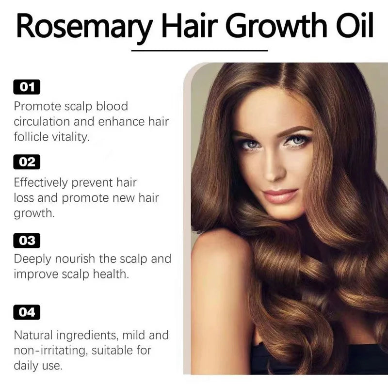 60ml Rosemary Dense Hair Essential Oil Repairs Hair Damage Prevent Hair Loss Soften Hair Strengthen Hair Roots Nourishe Hair Oil