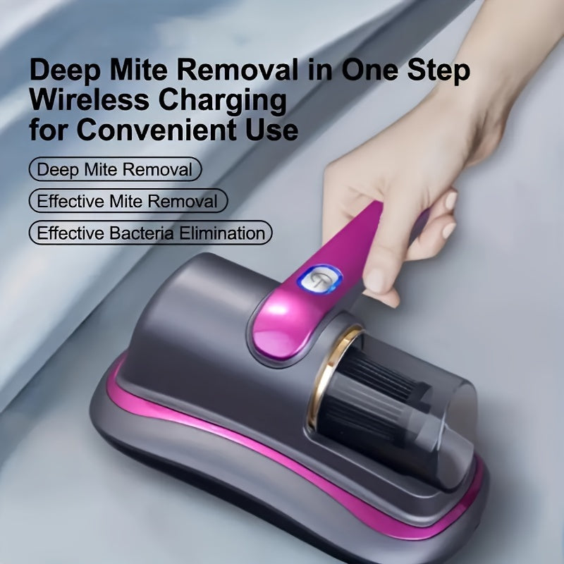 Rechargeable handheld Mite vacuum cleaner: a powerful USB charging dust and cleaning agent suitable for beds and interior decoration, with 8KPa suction force