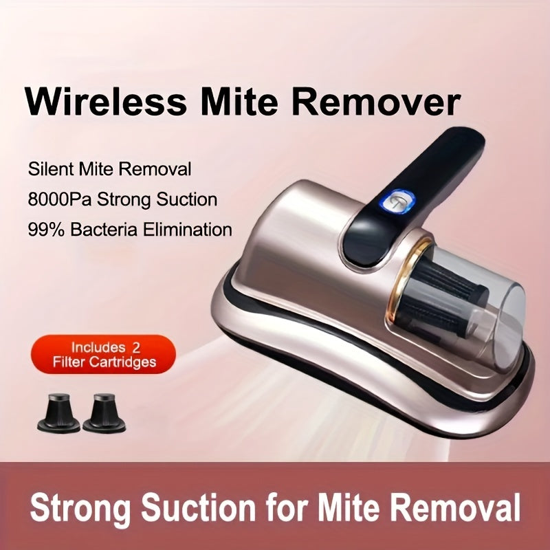 Rechargeable handheld Mite vacuum cleaner: a powerful USB charging dust and cleaning agent suitable for beds and interior decoration, with 8KPa suction force