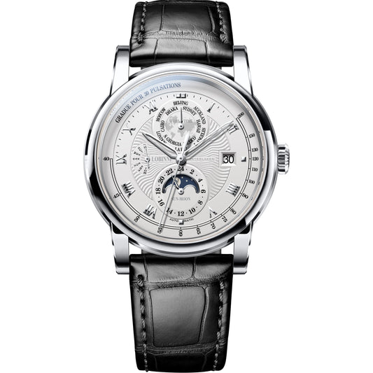 Switzerland LOBINNI Men Watch Luxury Brand Moon Phase Automatic Mechanical Men's Wirstwatches Sapphire Leather Seagull Movement