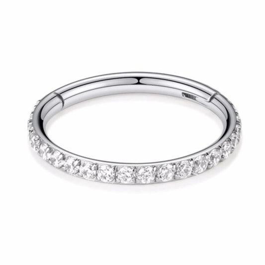 16G Stainless Steel Hoop High Quality Zircon Hight Segment Clicker Nose Rings Septum Piercing Earrings Nose Piercing Jewelry