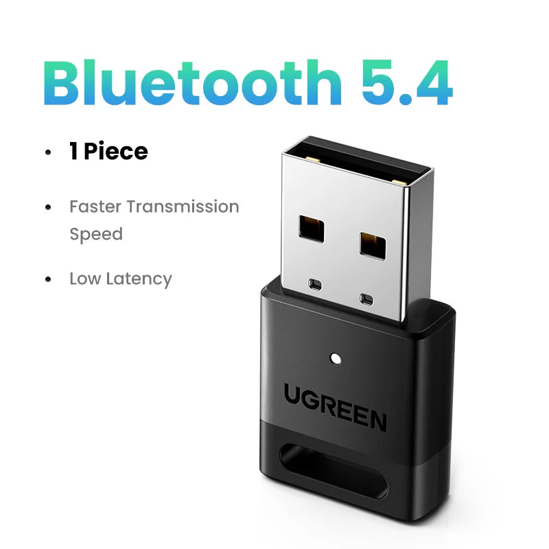 USB Bluetooth Dongle Adapter Bluetooth 5.4 Adapter Bluetooth Receiver & Transmitter for Bluetooth Keyboard/Mouse/Headphone/Speak