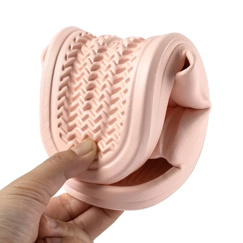 Women Soft Sole Cloud Slippers Thick Platform Indoor Outdoor Sandals EVA Non Slip Flip Flops Non Slip Flip Flops Slippers