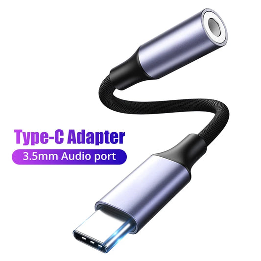 USB Type C to 3.5mm Earphone Adapter Converter Jack AUX Cable Headphone Adapter 3.5 Audio Cable for iPhone 15 Serie Mobile Phone