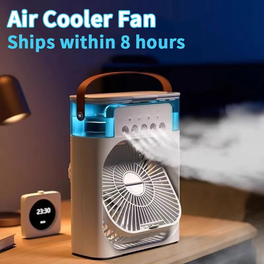 3 In 1 Fan AIr Conditioner Household Mini Air Cooler LED Night Light Portable Humidifier Air Adjustment Fan Office Home Fan