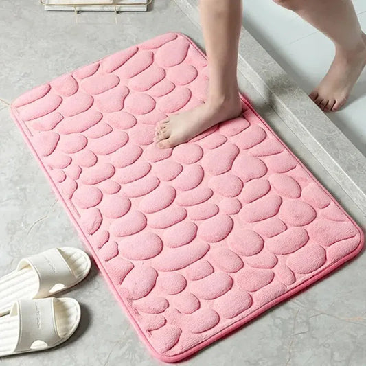 embossed fiber carpet, bathroom living room anti slip mat, pebble floor mat, household items
