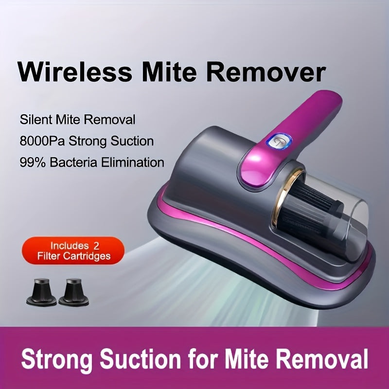 Rechargeable handheld Mite vacuum cleaner: a powerful USB charging dust and cleaning agent suitable for beds and interior decoration, with 8KPa suction force
